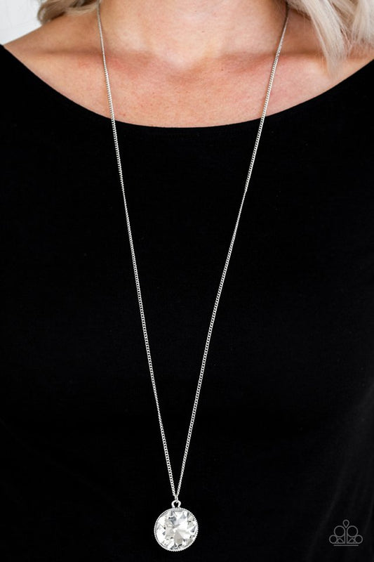 Dauntless Diva - White  ~ Paparazzi Long/Opera Length (28-34") Necklace