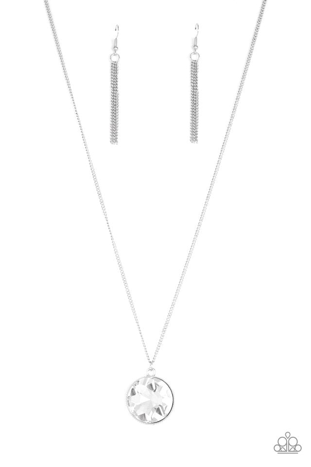 Dauntless Diva - White  ~ Paparazzi Long/Opera Length (28-34") Necklace