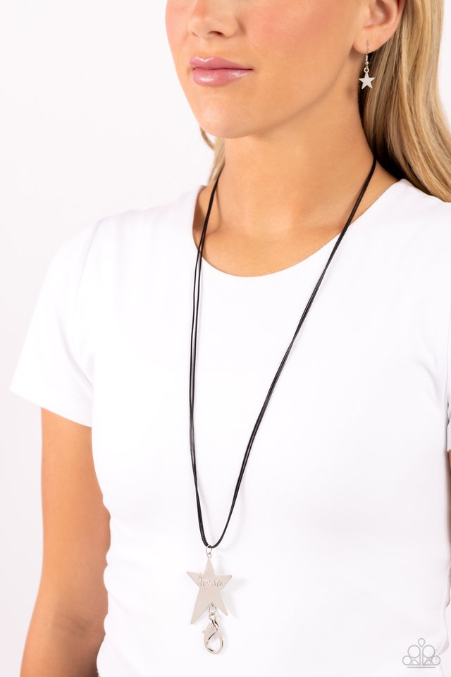 Default Dreamer - Black/Silver Lanyard