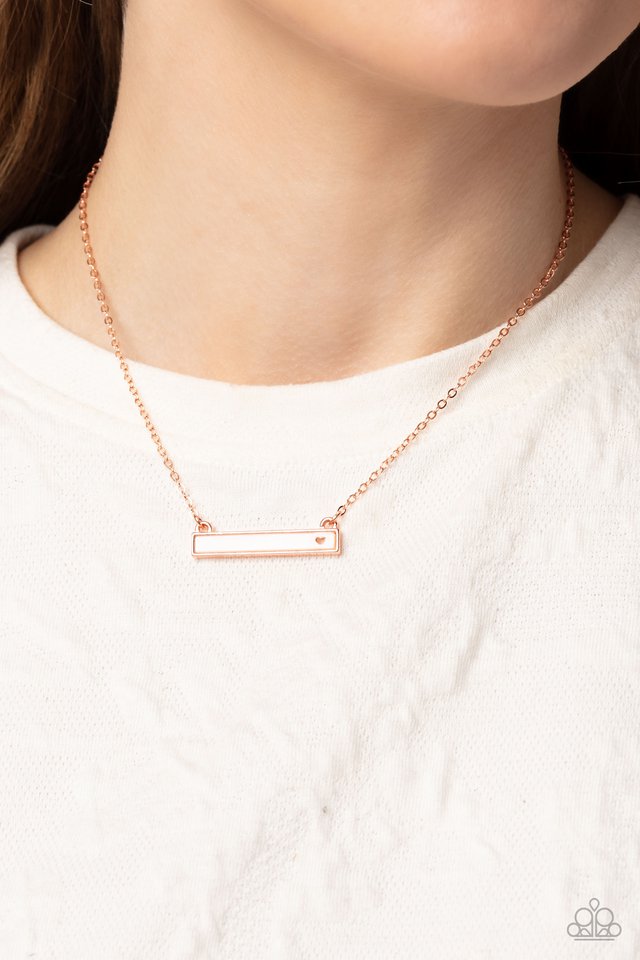Devoted Darling - Copper  ~ Paparazzi Princess Length (18") Necklace