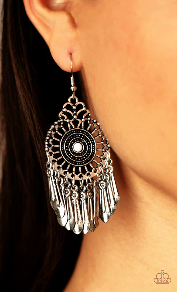 Dream a Little DREAMCATCHER - White  Earrings