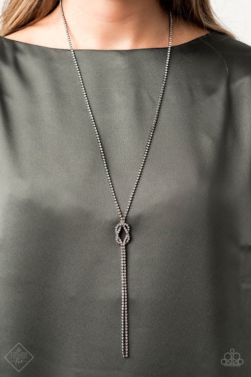 Knock Out Knot - Black Necklace
