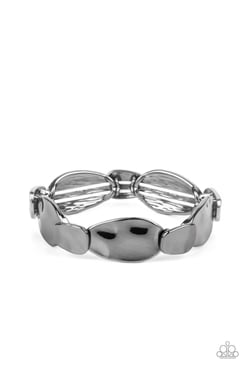 Absolutely Applique - Black/Gunmetal  Bracelet
