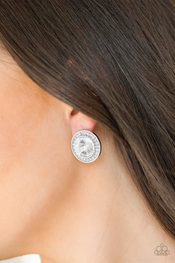 What Should I BLING? - White  Post Earrings
