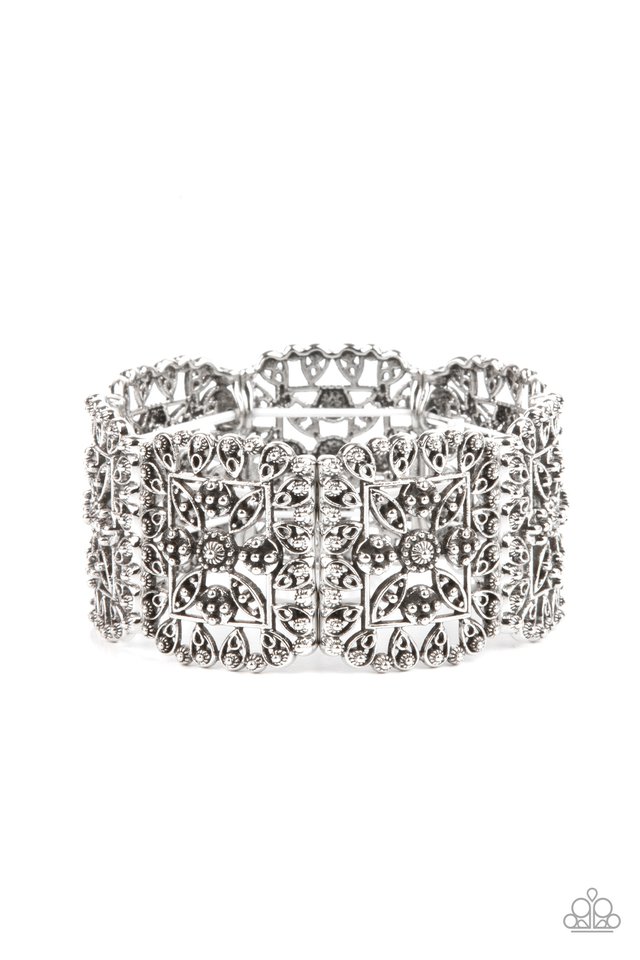 Enchanted Vineyards - Silver  ~ Paparazzi Stretch Bracelet