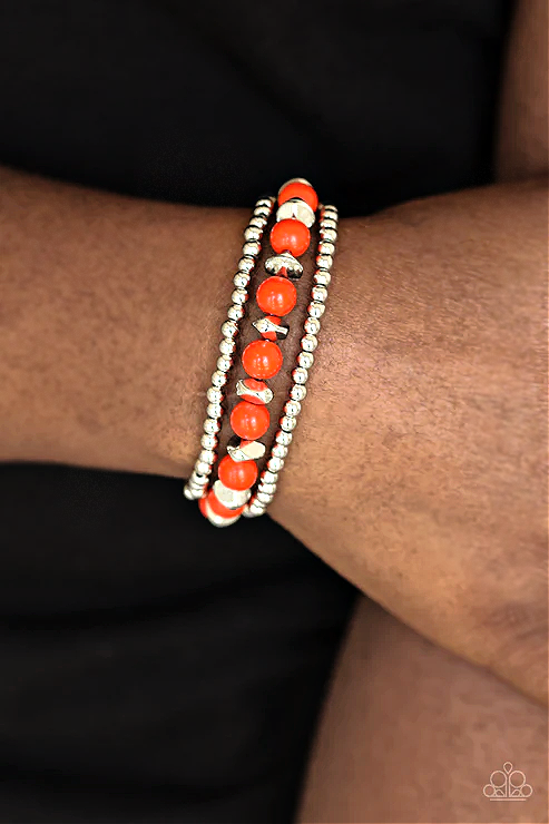 Epic Escape - Orange ~ Paparazzi Stretch  Bracelet