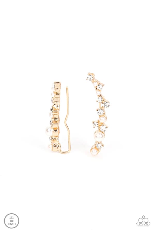 Couture Crawl - Gold  Post-Crawler Earrings