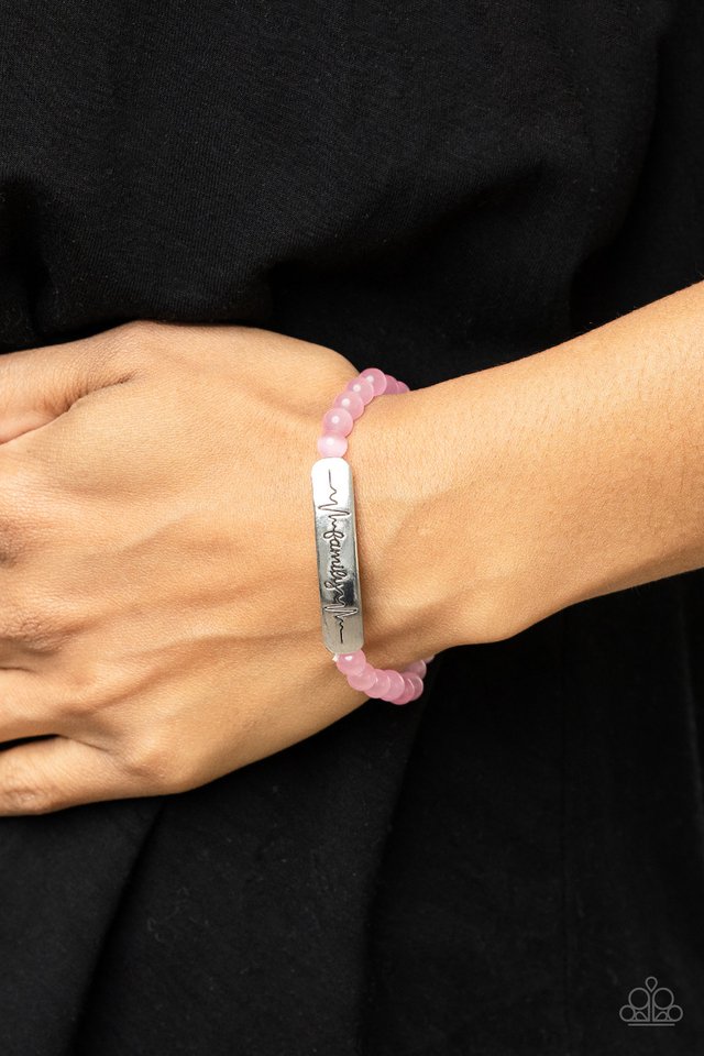 Family is Forever — Pink Cat's Eye Bracelet