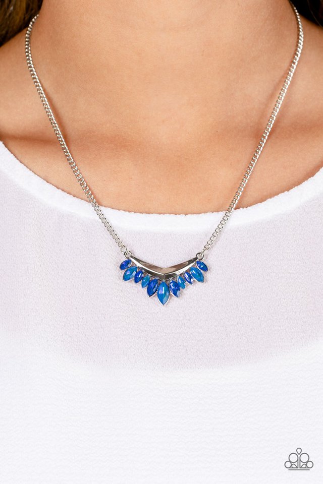 Flash of Fringe - Blue  ~ Paparazzi Everyday / Princess (18") Necklace