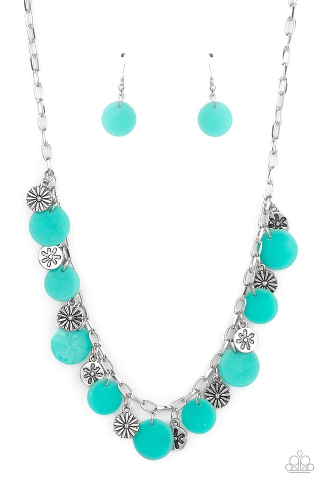 Flower Powered - Blue  ~ Paparazzi Everyday / Princess (18") Necklace