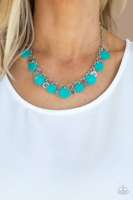 Flower Powered - Blue  ~ Paparazzi Everyday / Princess (18") Necklace