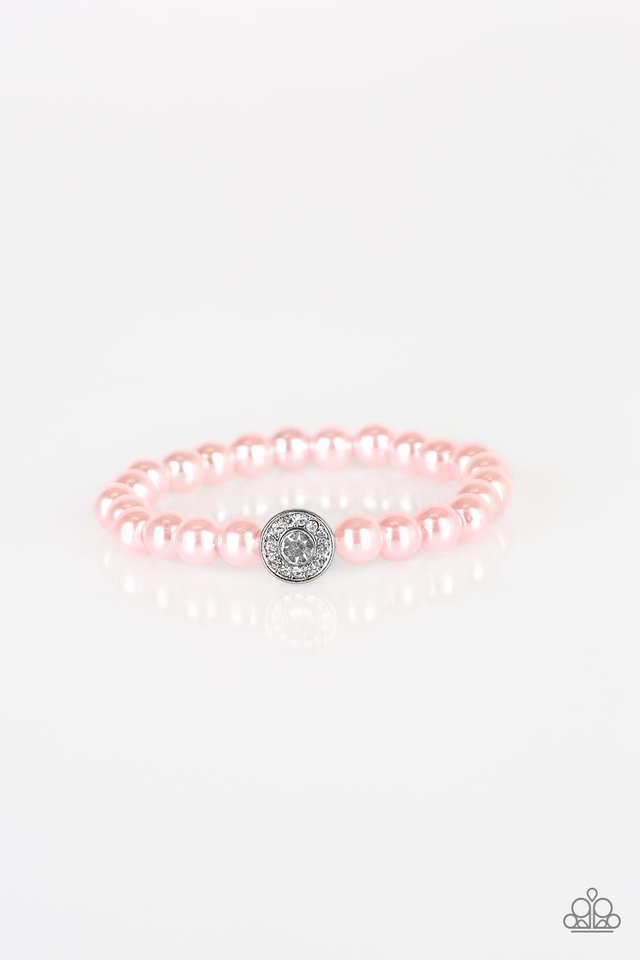 Follow My Lead - Pink ~ - Black  ~ Paparazzi Stretch Bracelet