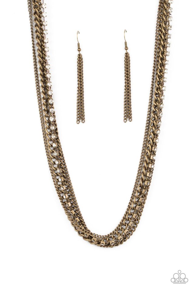 Free to CHAINge My Mind - Brass ~ Paparazzi Princess Length (18") Necklace