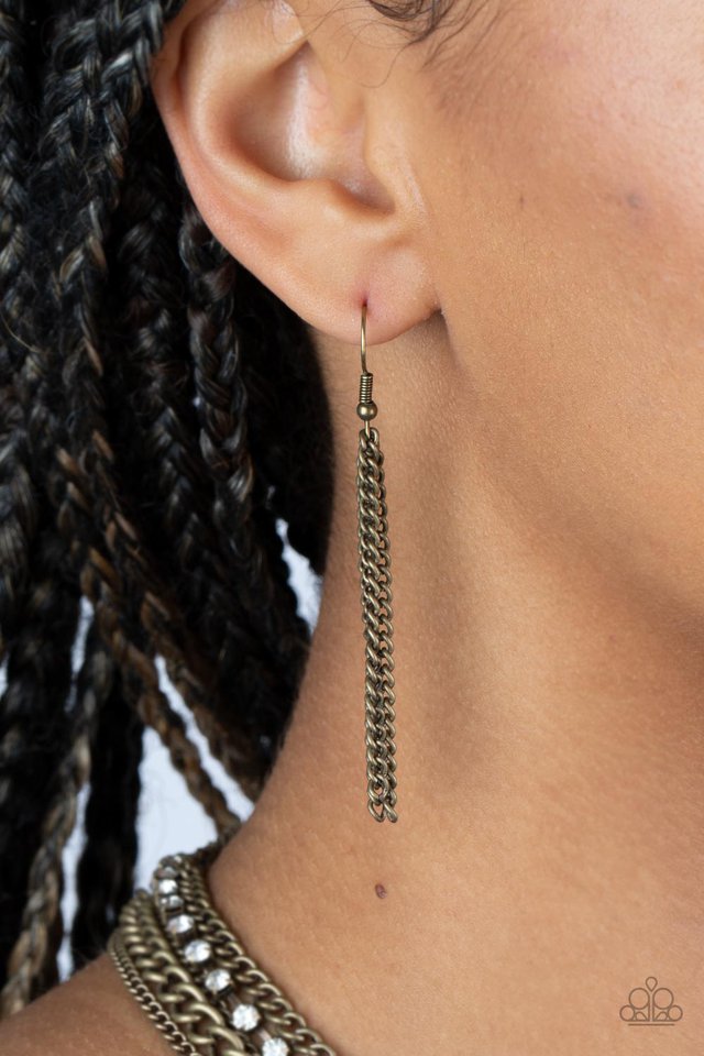 Free to CHAINge My Mind - Brass ~ Paparazzi Princess Length (18") Necklace