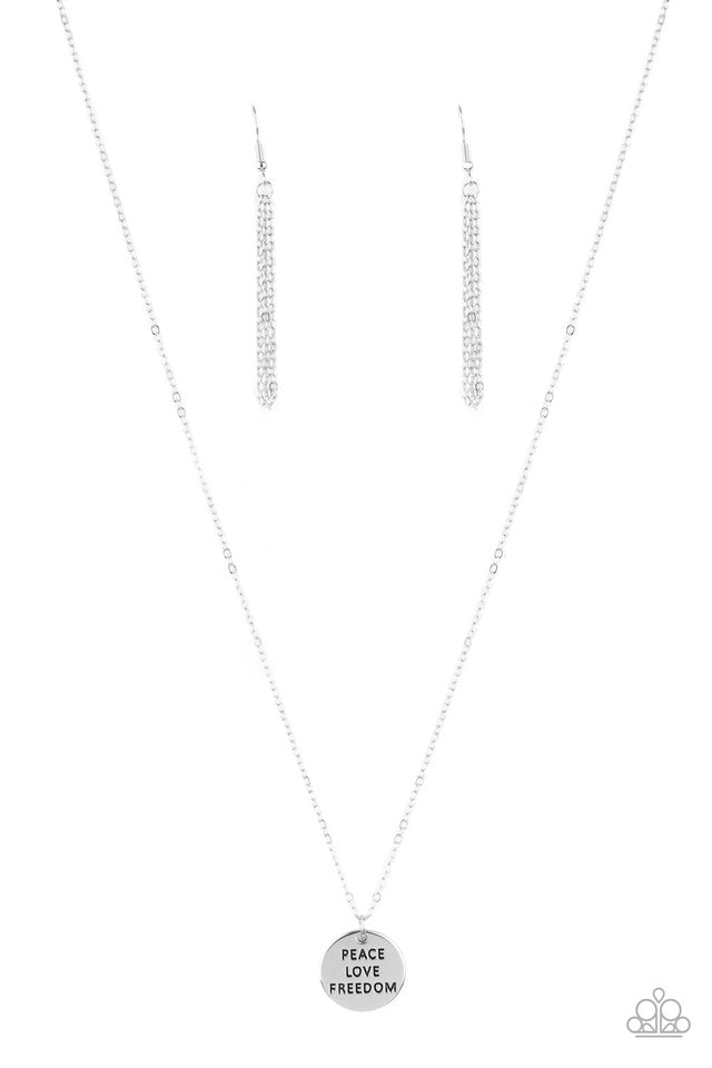 Freedom Isnt Free - Silver  Necklace