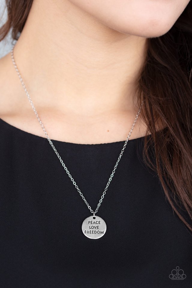 Freedom Isnt Free - Silver  Necklace