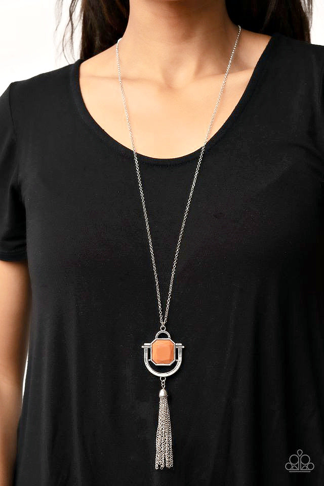 Funky Fringe - Brown  Necklace