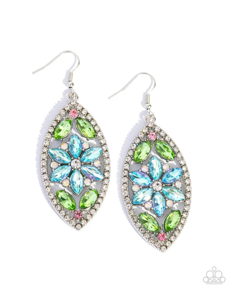 Gallant Garden - Blue  Earrings