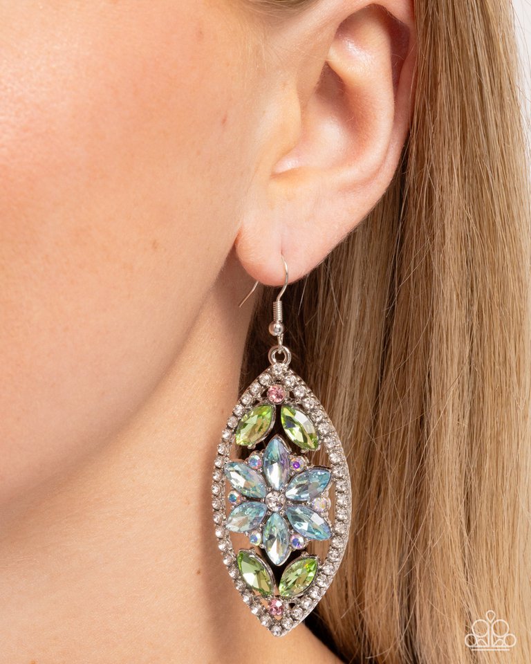 Gallant Garden - Blue  Earrings