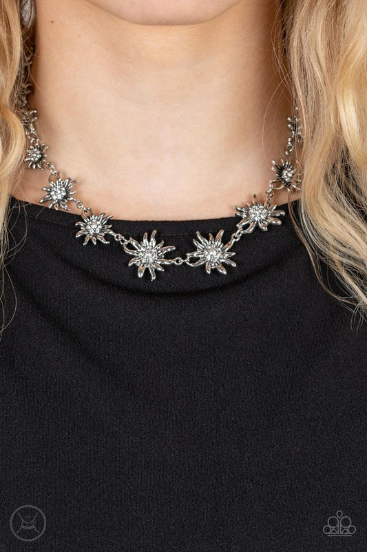 Get Up and GROW - White  ~ Paparazzi Choker (14–16") Necklace