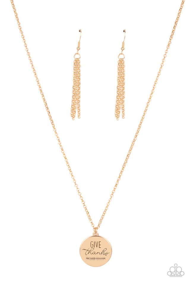 Give Thanks — Gold  Necklace