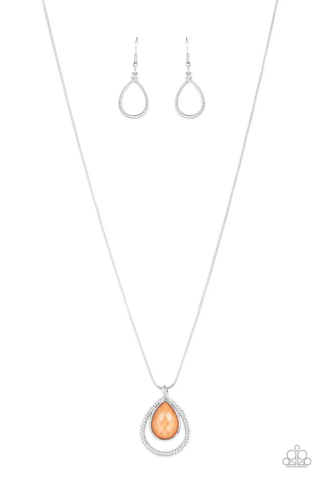 Gorgeously Glimmering - Orange ~ Paparazzi  Necklac