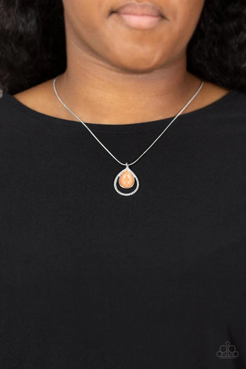 Gorgeously Glimmering - Orange ~ Paparazzi  Necklac