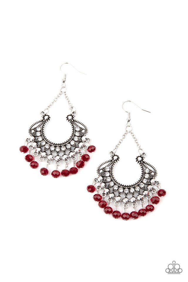 GLOW Down In Flames - Red  Earrings
