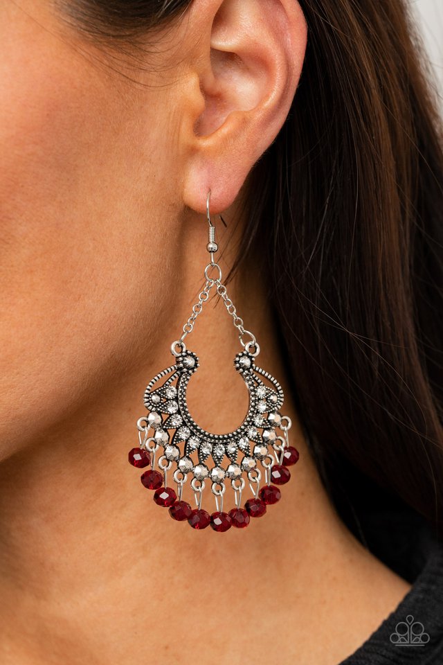 GLOW Down In Flames - Red  Earrings