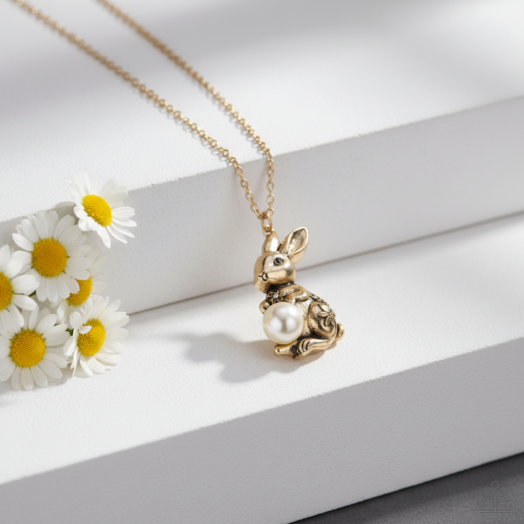 Easter Bunny - Gold Necklace