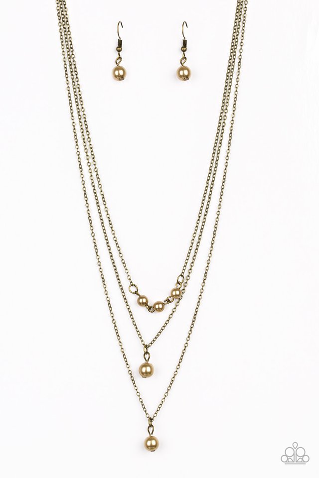 High Heels and Hustle - Brass  ~ Paparazzi Layered Look (2 + Strands)  Necklace