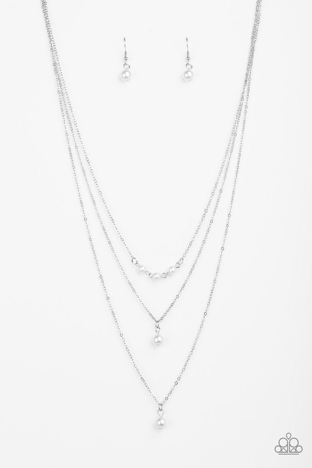 High Heels and Hustle - White  ~ Paparazzi Layered (2+ Strands) Necklace