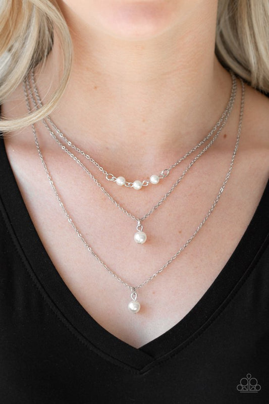 High Heels and Hustle - White  ~ Paparazzi Layered (2+ Strands) Necklace