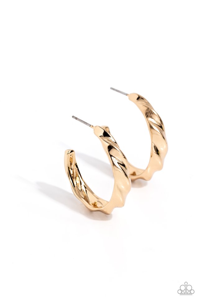 HOOP it Up - Gold ~ Paparazzi Hoop Earrings