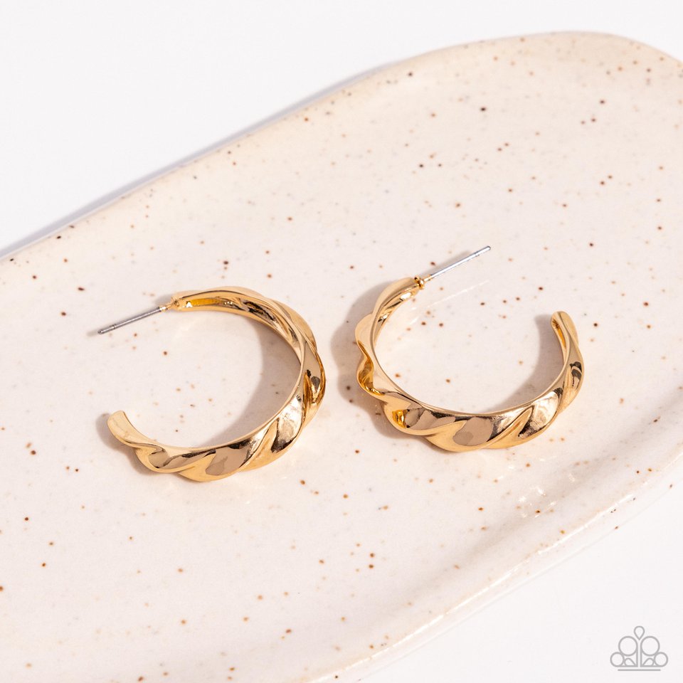 HOOP it Up - Gold ~ Paparazzi Hoop Earrings