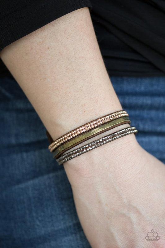 I Mean Business - Multi  ~ Paparazzi Leather Wrap Bracelet