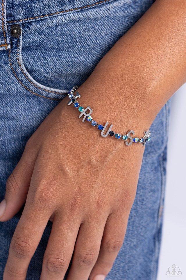 The "I Will Trust In You" Blue Bracelet