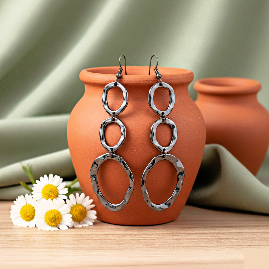 So OVAL It! - Black Earrings