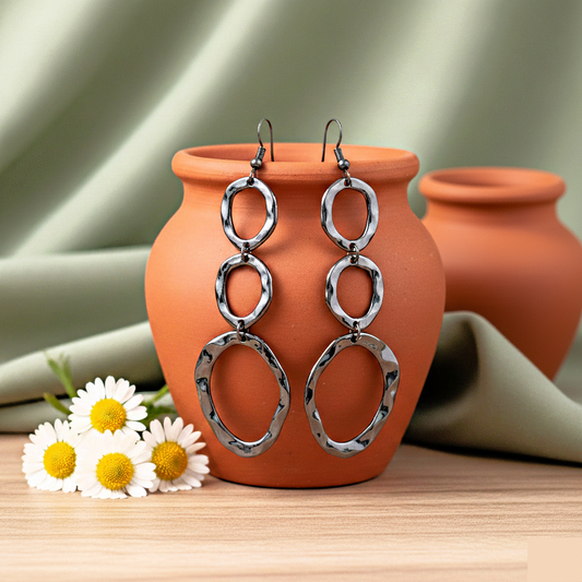 So OVAL It! - Black Earrings