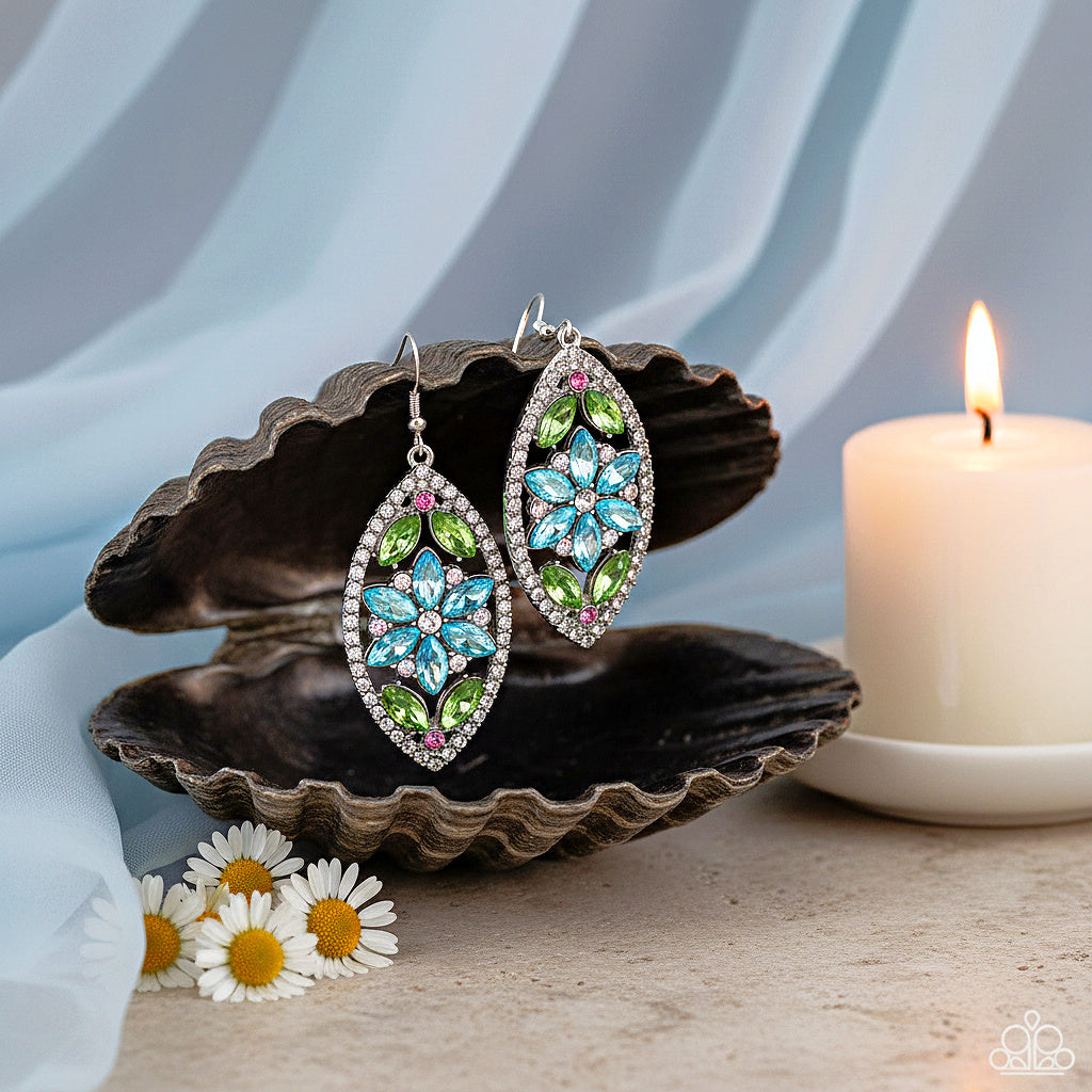Gallant Garden - Blue  Earrings