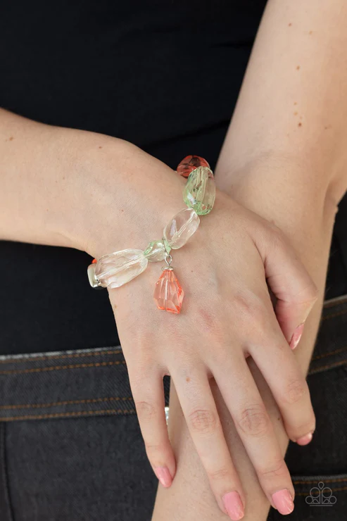 Gemstone Glamour - Orange ~ Paparazzi Stretch Bracelet