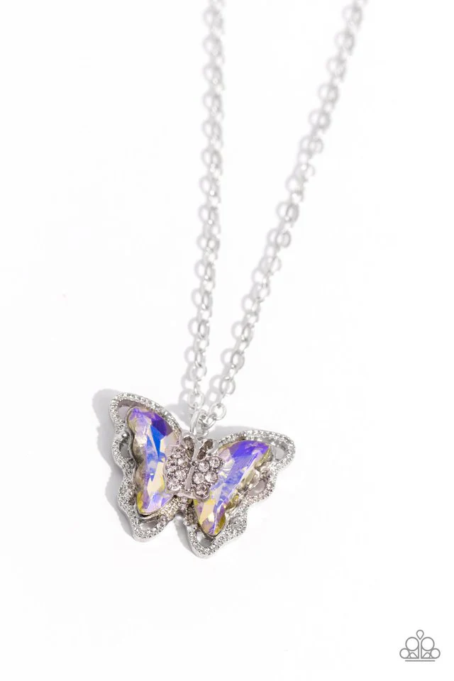 Whispering Wings - Yellow  Necklace
