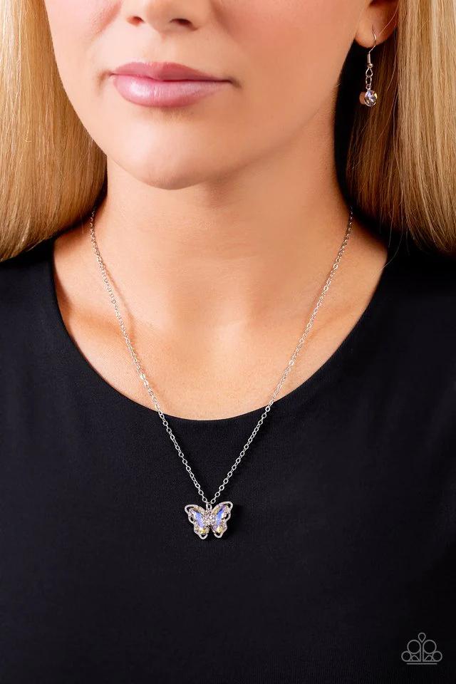 Whispering Wings - Yellow  Necklace
