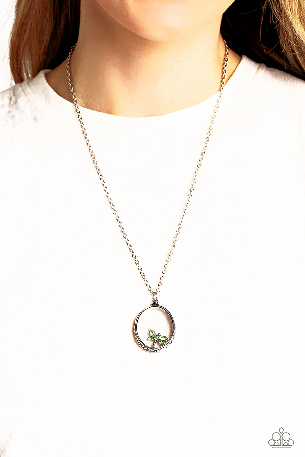 Dynamic  Dragonfly - Green  Necklace