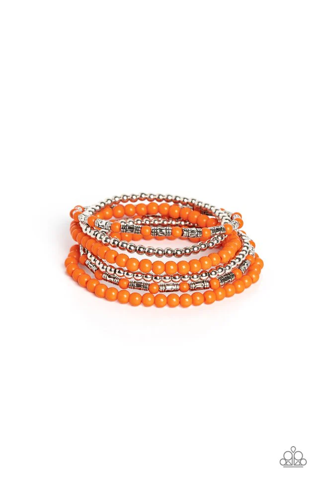 Mythical Magic - Orange ~  Paparazzi Stretch Bracelet