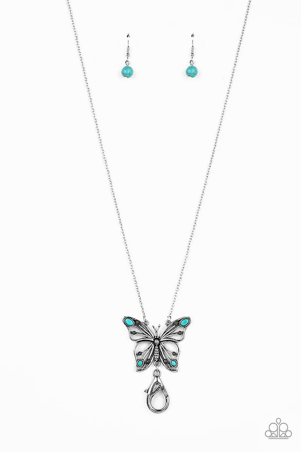 Badlands Butterfly - Blue  LANYARD