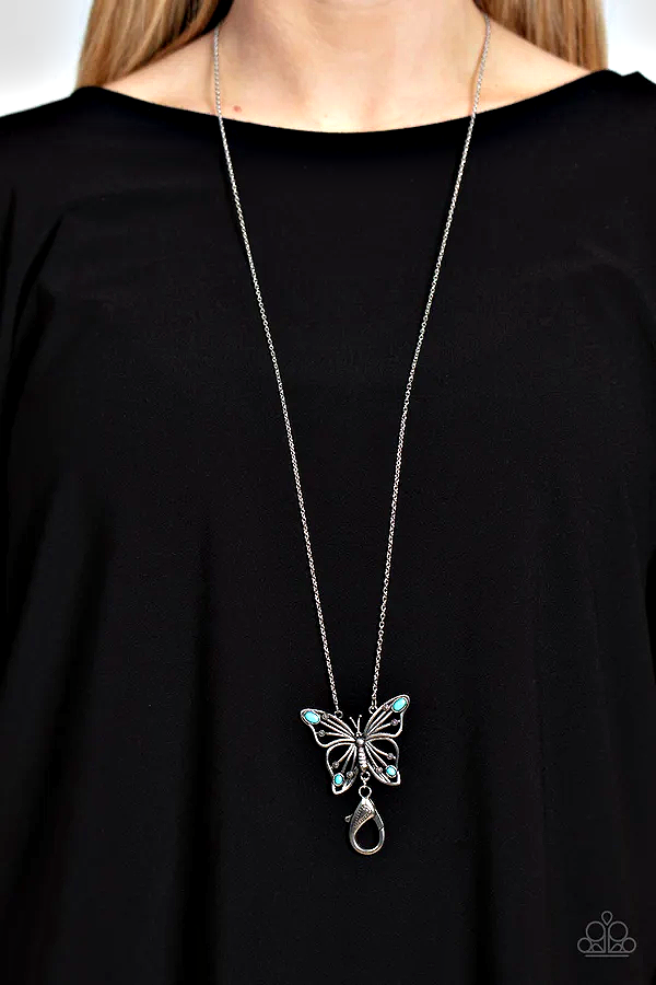 Badlands Butterfly - Blue  LANYARD