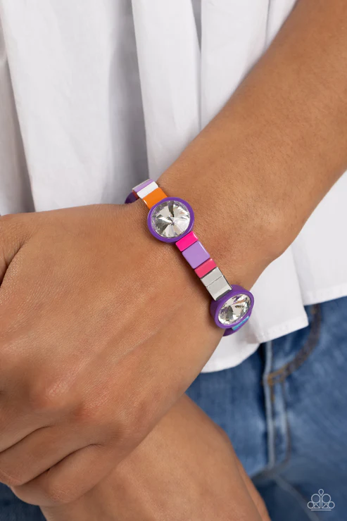 Multicolored Madness - Purple  Bracelet