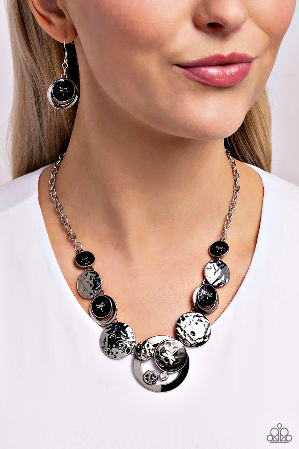 Dragonfly Design - Black  Necklace