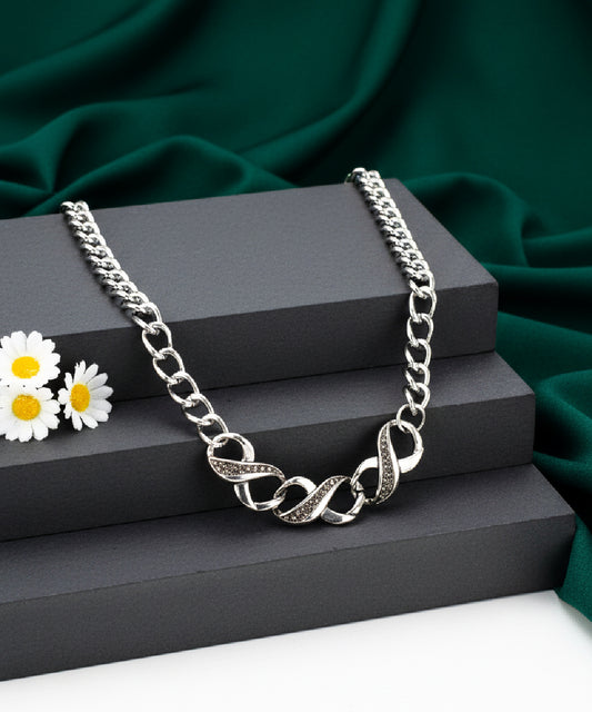 Infinite Impact  - Silver Necklace